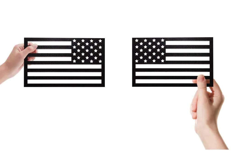 Tactilian American Flag Magnet cut-out - Tactical Car Decal Magnets Made in USA for Car, Truck, SUV Black Set