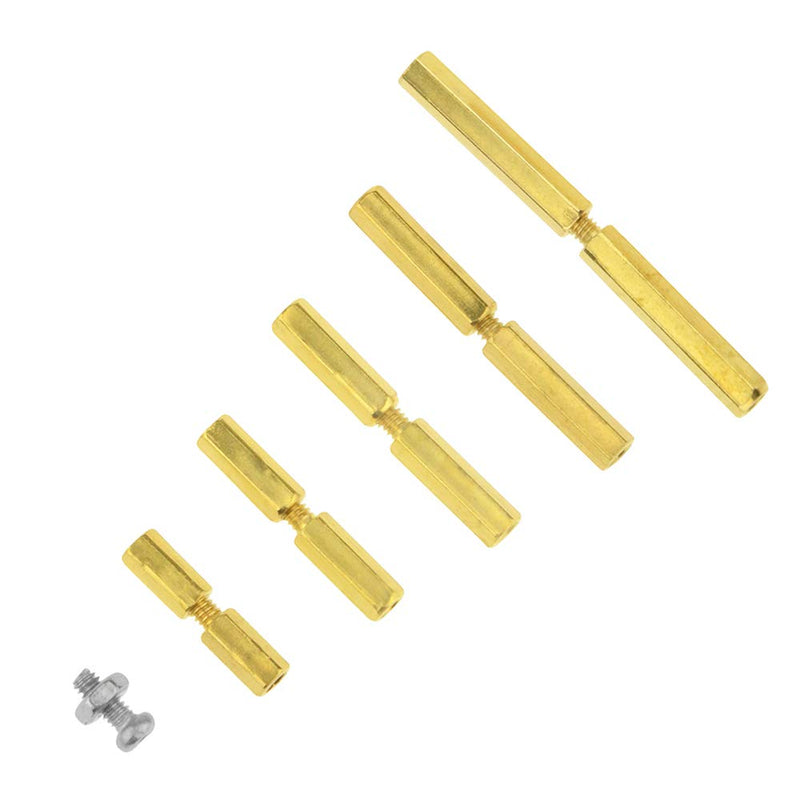 600pcs M2 Brass & Stainless Steel Standoffs, Screws & Nuts Assortment Kit for Electronics Projects