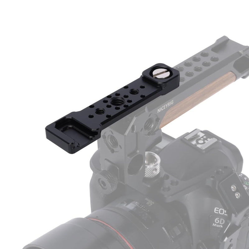 NICEYRIG Cheese Plate Cold Shoe Bar for ARRI Locating Hole, Camera Accessory Easy Expansion Bracket Applicable for Power Bank Clamp, Field Monitor Mount, Magic Arm, Microphone, LED - 609