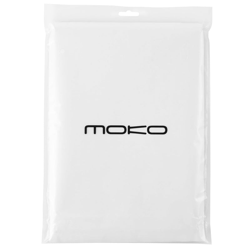MoKo for iPad 11-inch (A16) 11th Generation Case 2025/ iPad 10th Generation Case with Pencil Holder 2022 10.9 inch, Built-in Screen Protector Clear Back, Multi Angle Viewing Stand, Notebook Black