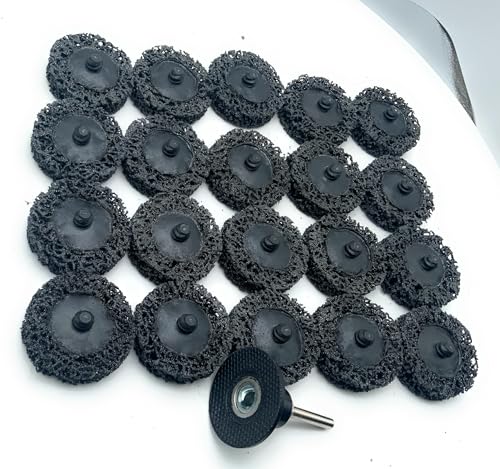 SIGNI Quick Change Poly Strip & Clean Rolok Disc for Rust and Paint Removal on Metal and Wood (2 inch, 20 Black+pad) 2 inch