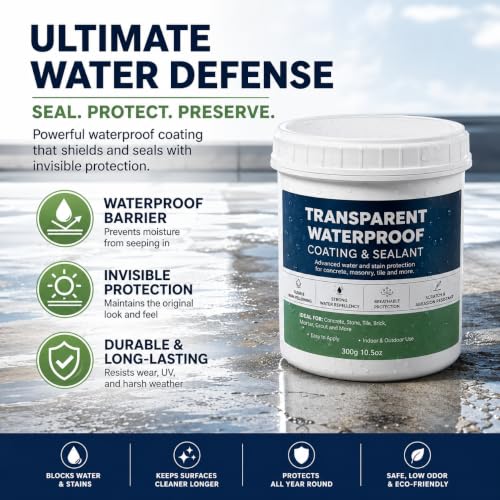 Clear Waterproof Sealant for Bathroom, Roof & Wall Leak Repair Coating
