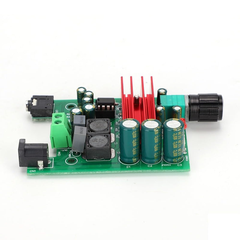 3.1 x 2.4 inch TPA3116D2 Digital Amplifier Board, 8-25VDC 100W Subwoofer Power Amplifier Module with NE5532 OPAMP, 5.5mm Jack
