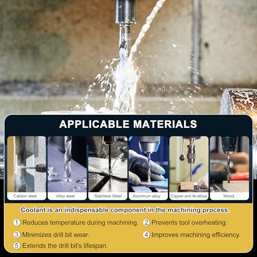 PATIKIL Letter U Drill Bit Jobber Straight Shank M35 Nitriding Black 6Pcs 6