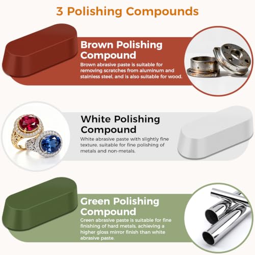 82PCS Buffing & Polishing Kit, 1/8" Shank Rotary Tool Accessories 82
