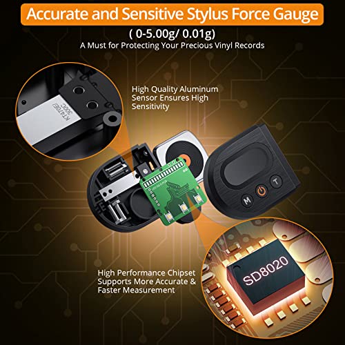 Neoteck Upgraded Digital Turntable Stylus Force Scale Gauge Black