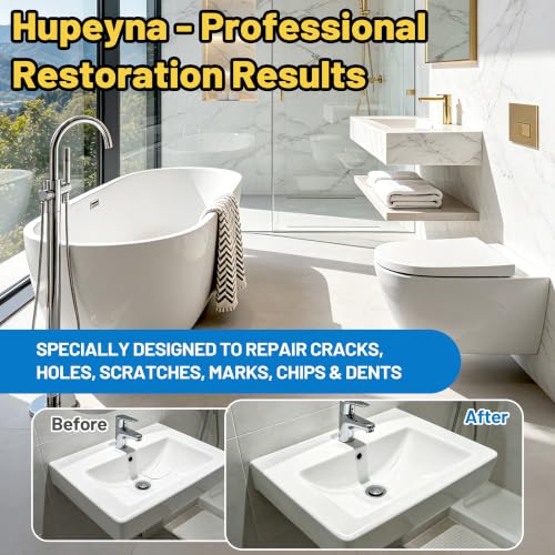 Tub Repair Kit White, Waterproof Porcelain & Tile Repair Paste, Color Match
