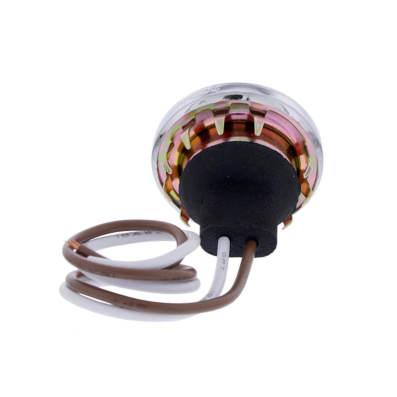 United Pacific 39995B 4 LED Rounded License Light, 1 ½” Diameter, Steel Housing, Easy Push-On Install, Bright White LED Light – 1 Unit 1-1/2" in diameter