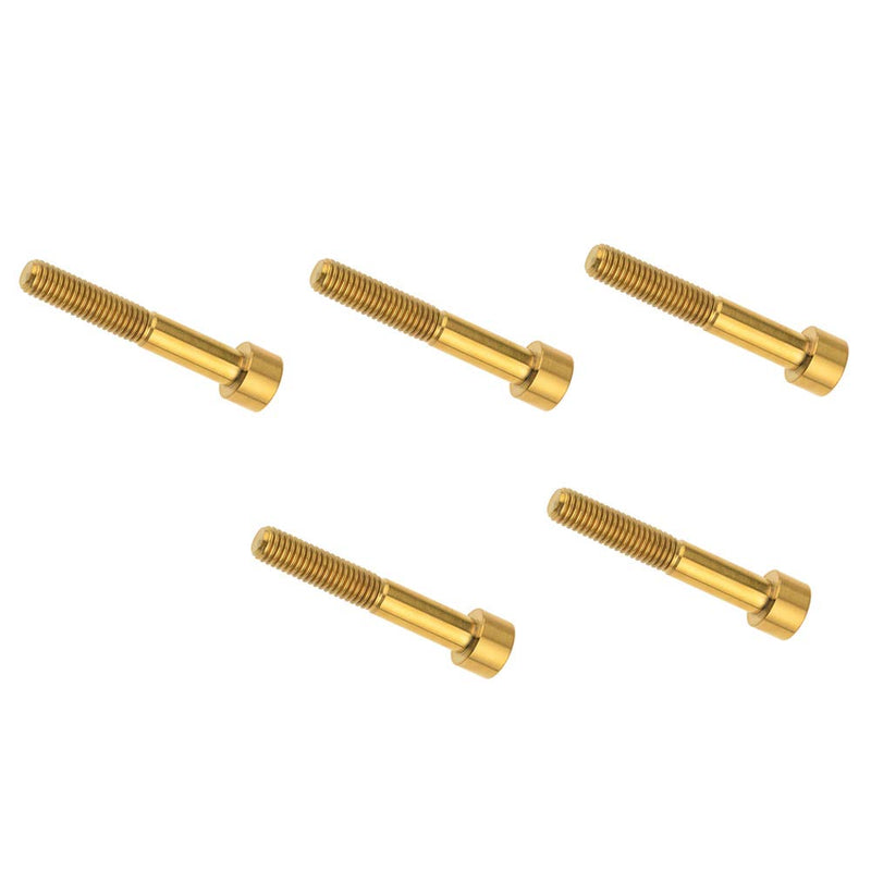 Titanium Bolt DIN912 M8x15 20 25 30 35 40 45 50 60 70mm Square Head Hex Socket Screws Pitch 1.25mm Pack of 5 (M8x50mm, Gold) M8x50mm