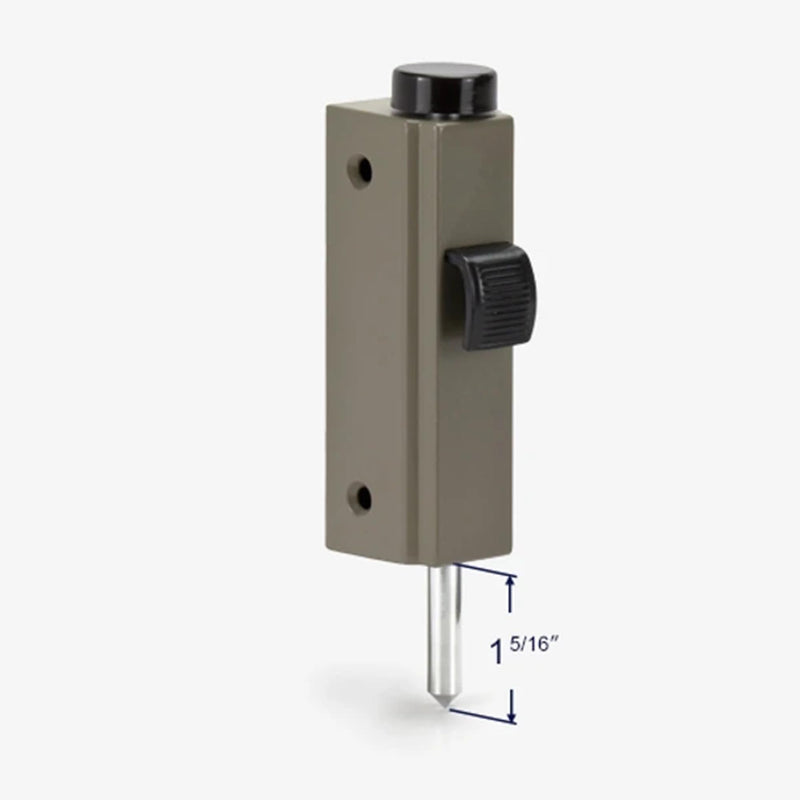 Gliding Patio Door Auxiliary Foot Lock Compatible with Andersen OEM Part #1997220 (1978 to Present), 2-13/16" Mounting Hole Centers, Stone Diecast