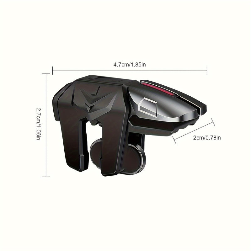 PUBG Trigger 4 Finger Mobile Gaming Controller with 20 Finger Sleeves & Storage Case PUBG Mobile Controller Aim & Fire Shooter Buttons for iPhone & Android PUBG Accessories for COD Mobile (1 Pair G21+ 20Pcs Finger Sleeve+Storage bag)