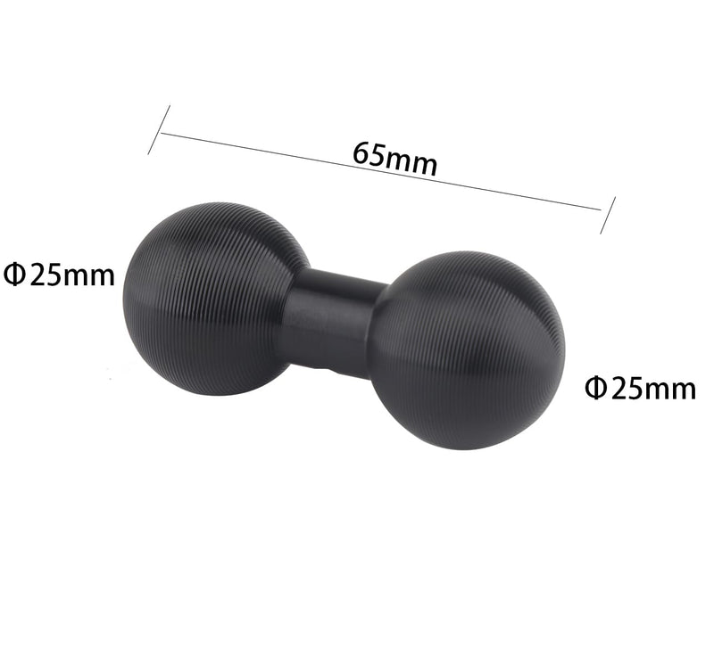 Double 1 Inch Ball Mount for Ram B Size Socket Mount(2PCS) | all aluminium alloy, lightweight yet sturdy; corrugated balls, anti-slip grip