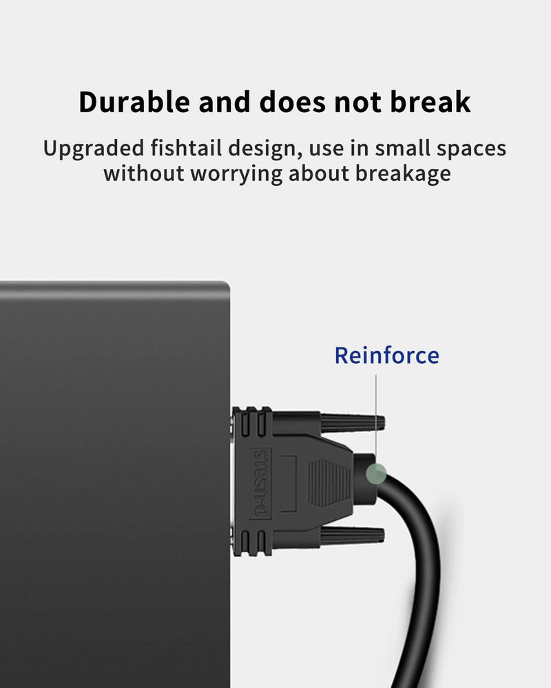 DB15 Cabel Solderless Breakout Connector, 15 pin Connector to Bare Wire,DB15 Extension Cable with Bare Wire End Cable -DB15 Connector Male, 3FT DB15 male