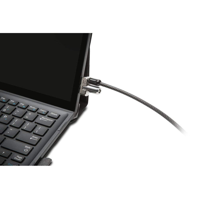 Kensington N17 Dell Laptop Lock - Keyed (K64440WW), Black and Silver, 1.1"x0.4"x0.4" | Keyed security locking cable, deters laptop theft, fits Dell laptop security slots