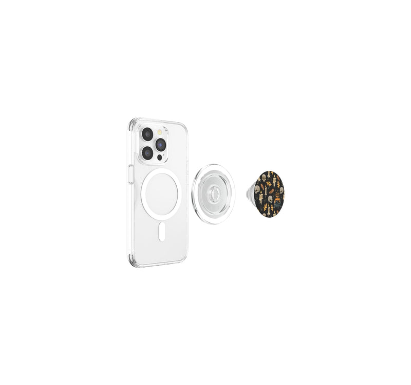 PopSockets Halloween Phone Grip - Spooky Pattern PopSockets PopGrip for MagSafe Magnetic PopGrip