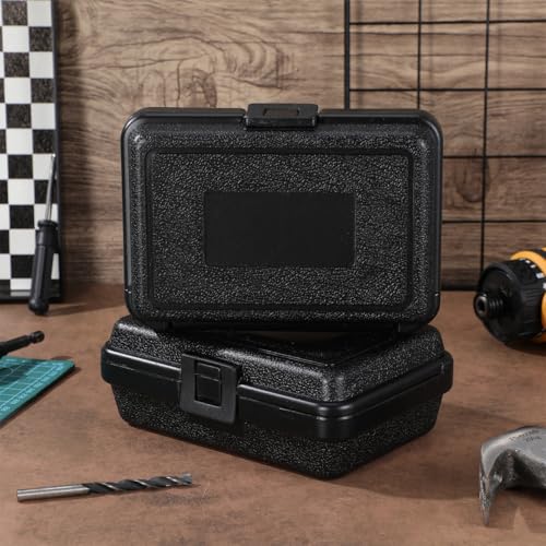 TEHAUX Waterproof Hard Carrying Case 2-pack Portable Tool Storage Box for Mechanics Small Tool Organizer for Hardware Equipment Protection 6.29 X 4.72 X 2.36 in