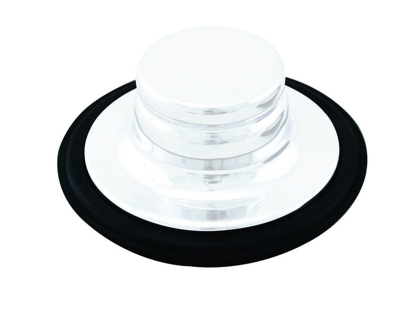 Westbrass A2165-50 4-1/4" OD Post Style Large Kitchen Basket Strainer with Waste Disposal Flange and Stopper Drain Set, Powder Coat White