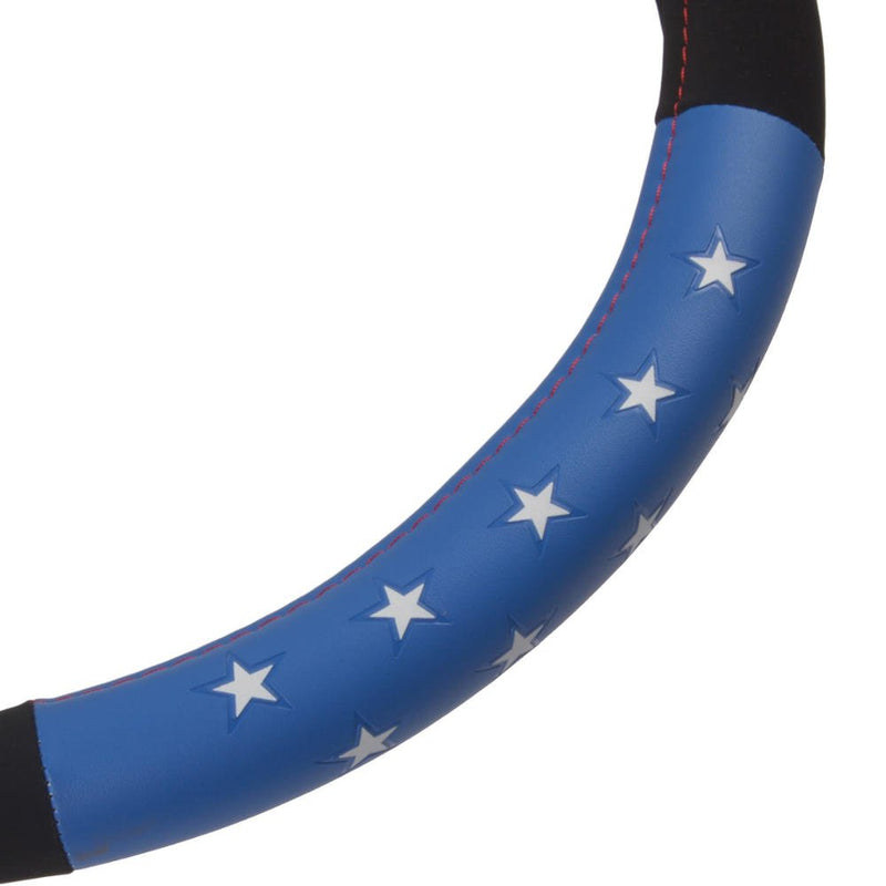 BDK Warner Bros DC Comics Wonder Woman Steering Wheel Cover - Car Accessories for Women, Superhero Heroine Gift Ideas, Original Red White Blue WonderWoman Logo, Universal Standard Fit 14.5-15.5 Inches Wonder Woman - Three tone