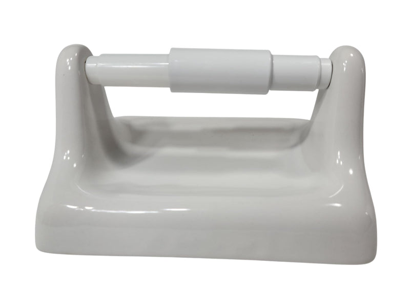 DALTILE Snow White Ceramic TP Toilet Paper Holder Wall Mount Thinset Installation Vintage Mid Century Modern Retro, BA1020T