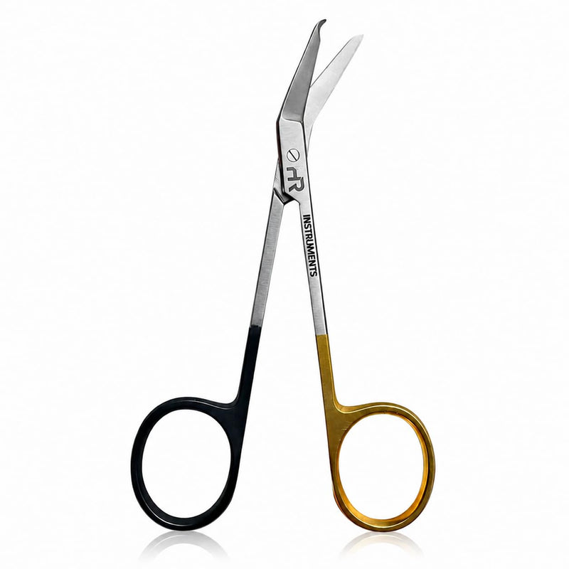Suture Stitch Scissors with Delicate Hook Surgical Nursing Medical Scissors Perfect for Suture Removal, First Aid, EMS Training Premium Quality Instrument- Stainless Steel (Angler, 11CM) Angler, 11CM