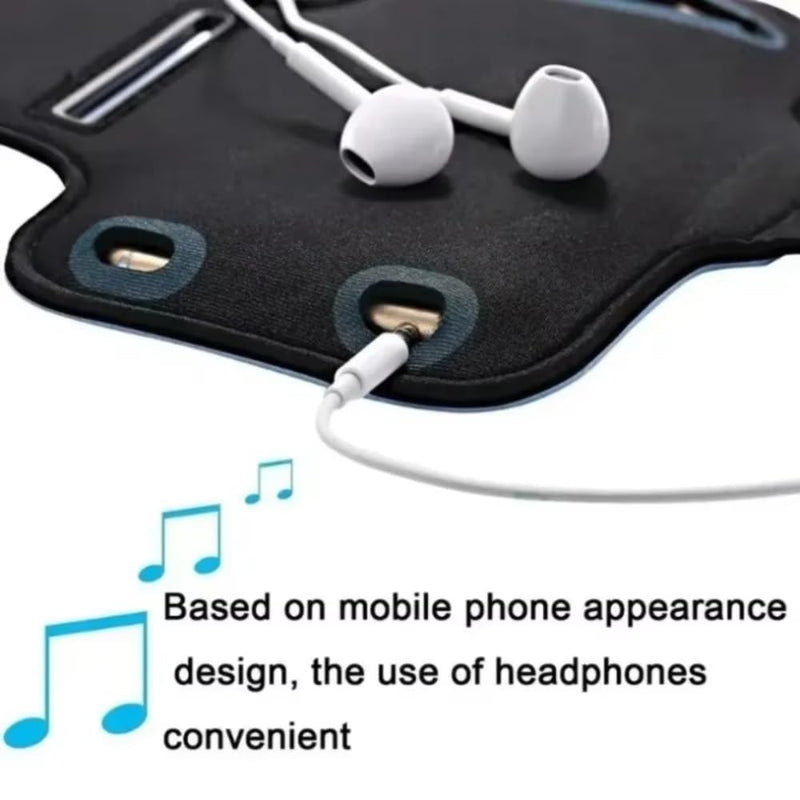5.5inch Phone Armband Smartphone Key Holder for iPhone Sports Outdoor Arm Bag Gym Running Phone Bag Arm Band Case for Samsung (Black) black