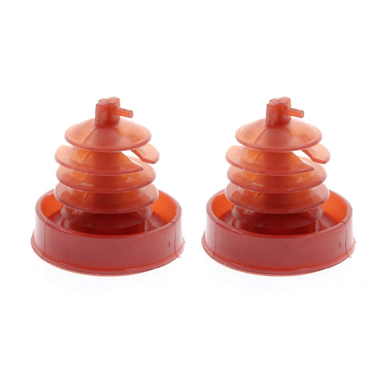 AUTOKAY Hydraulic Power Steering Pump Red Reservoir Cap Plug Cover Fit for Honda for Acura (Pack of 2)