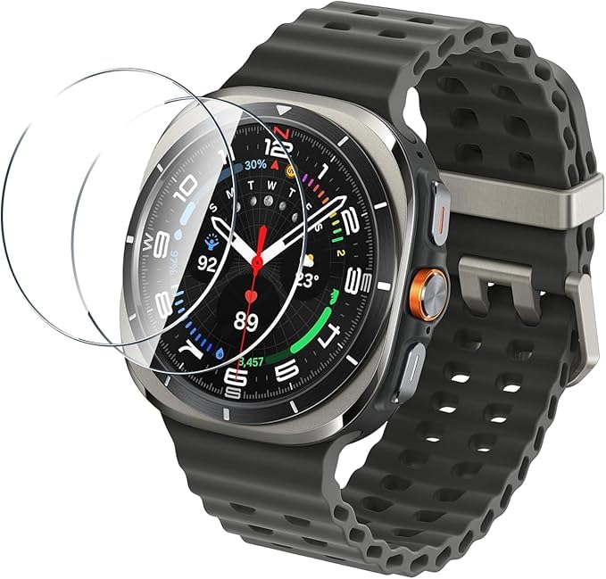 2 Pack Screen Protector for Samsung Galaxy Watch 8 40mm/44mm Tempered Glass, Resistant, Hardness Shatterproof, Bubble Free for Samsung Watch 8 (44mm) 44mm