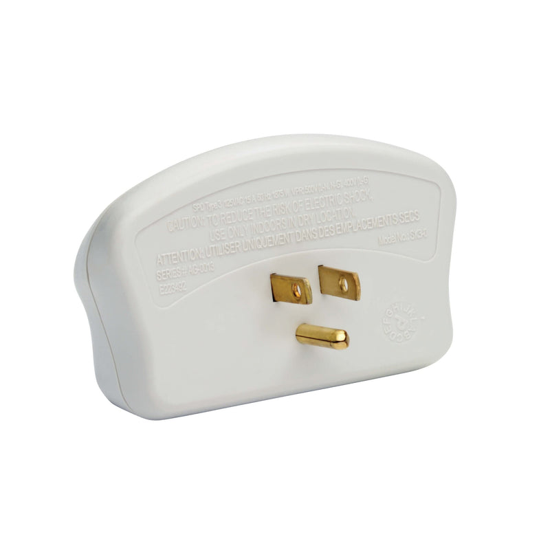 Tripp Lite 3 Outlet Portable Surge Protector Power Strip, Direct Plug In, $5,000 INSURANCE (SK3-0), Apple, Grey