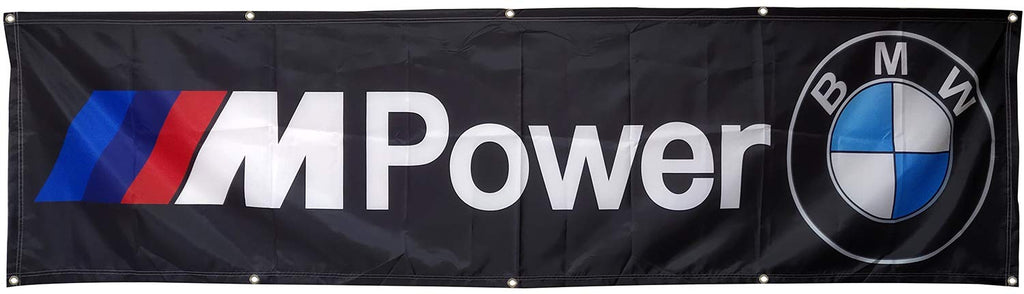 BMW Flag M Power Automotive Repair Racing 2x8ft Banner