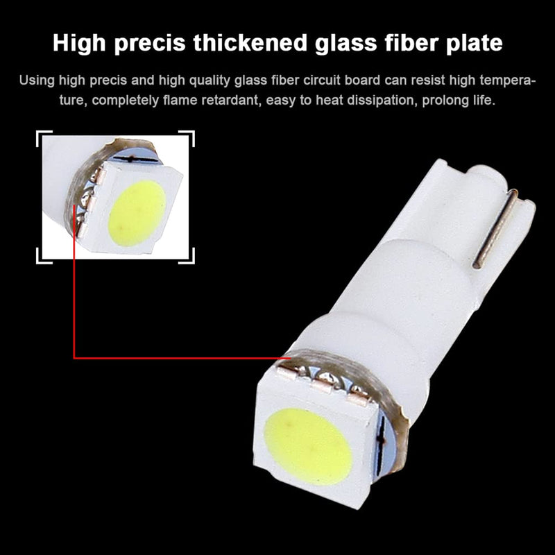 cciyu T5 58 70 73 74 Dashboard Gauge 1-SMD 5050 LED Wedge Lamp Bulbs Lights Replacement fit for Dashboard instrument Panel Light Bulbs LED Lamps,20Pack White