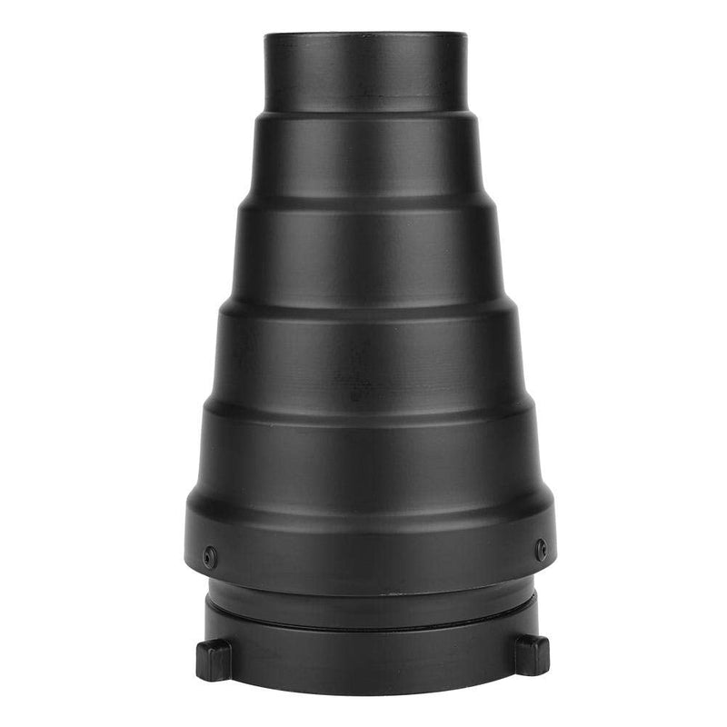 Snoot Bowens Mount, Snoot Honeycomb Grid Light Beam Tube Bowens Mount Filter for Studio Strobe Flash with 5 Filter