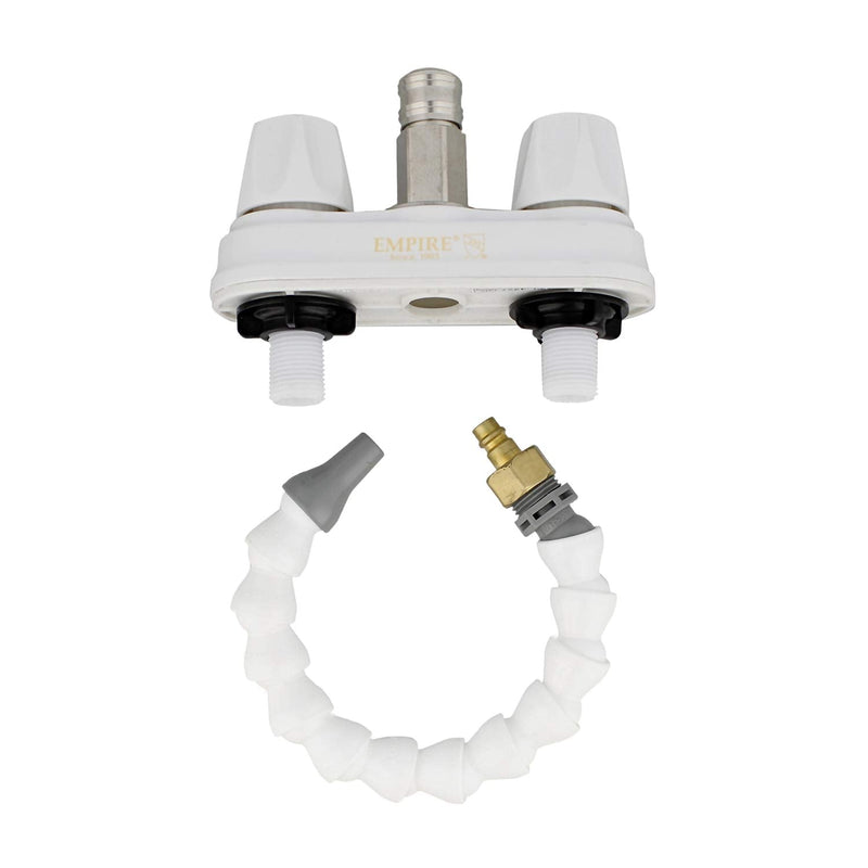 Empire Faucets CRD-QDFLX-WHT 4" Quick Disconnect Valve with Metal Quick Connecter - White