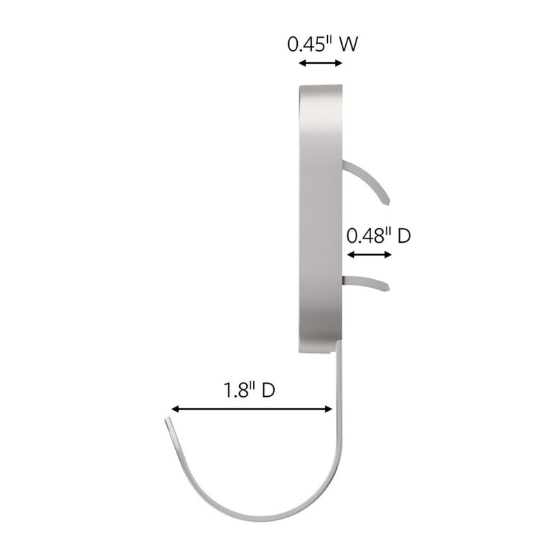3M CLAW 25 lb. 2 Drywall Silver Hooks & 2 Extra Picture Hangers, Heavyweight Hanging Solution for Backpacks, Jackets, Pictures and Room Decor, Cute Wall Hooks - 4 Pack