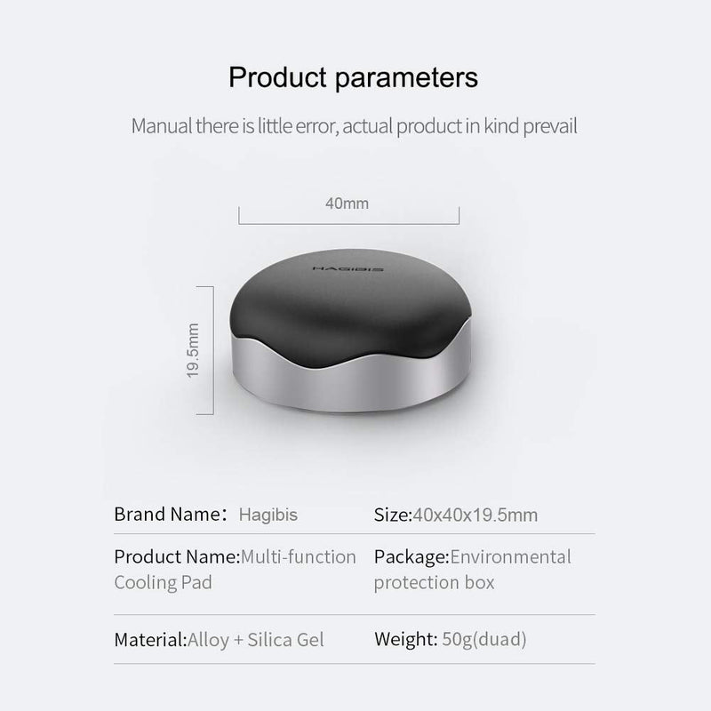 Hagibis Laptop Cooling Pad, Ergonomic Laptop Stand Small Invisible Cooler Ball Portable Magnetic Foot Heat for MacBook Pro Computer Sliver