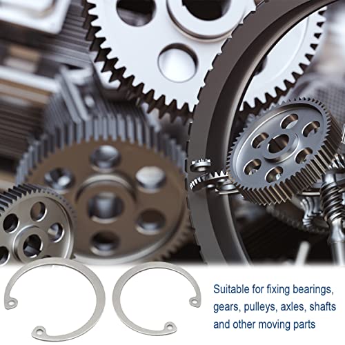 225 PCS Metric 304 Stainless Steel External Snap Ring, 15 Sizes Retaining Circlip Ring Assortment Kit (8mm-25mm)