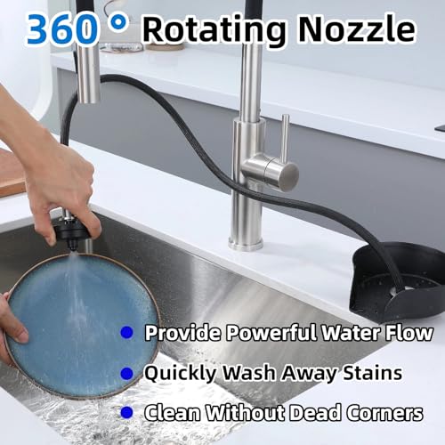 Glass Rinser for Kitchen Sink, Cup Washer, Cup Cleaner, Bottle Washer, Glass Cleaner, Bar Sink Attachment, Pull Out Sprayer (Golden)