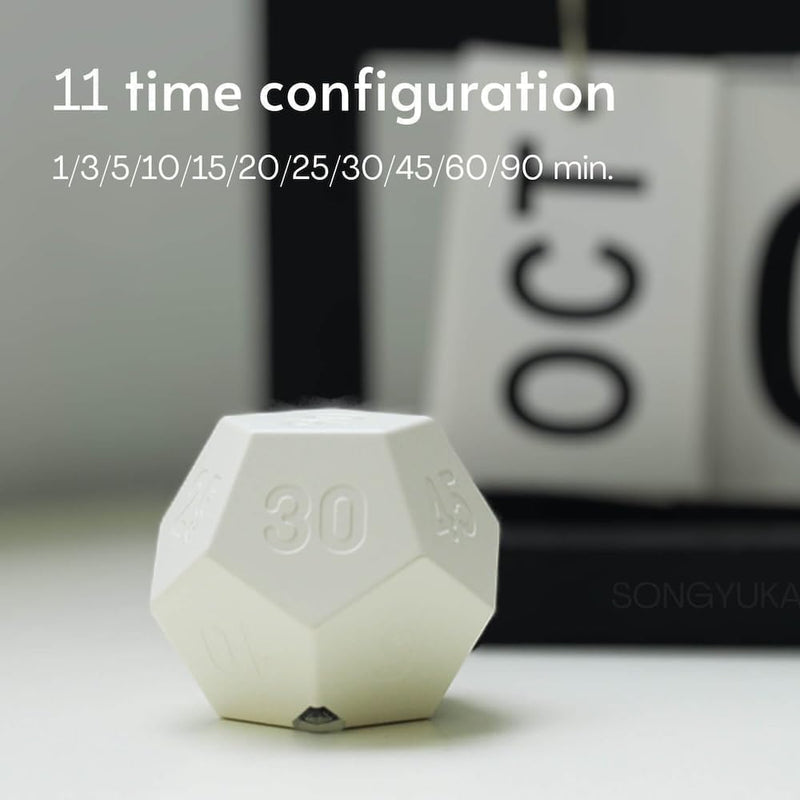 Rotating Pomodoro Timer Rechargeable Productivity Timer,Shower Timer Waterproof,Magnetic Flip Mute,Vibrate & Sound Alert,Timer for Kitchen Cooking,Kids Study,Desk,ADHD (Yellow&White&Pink) Yellow&white&pink
