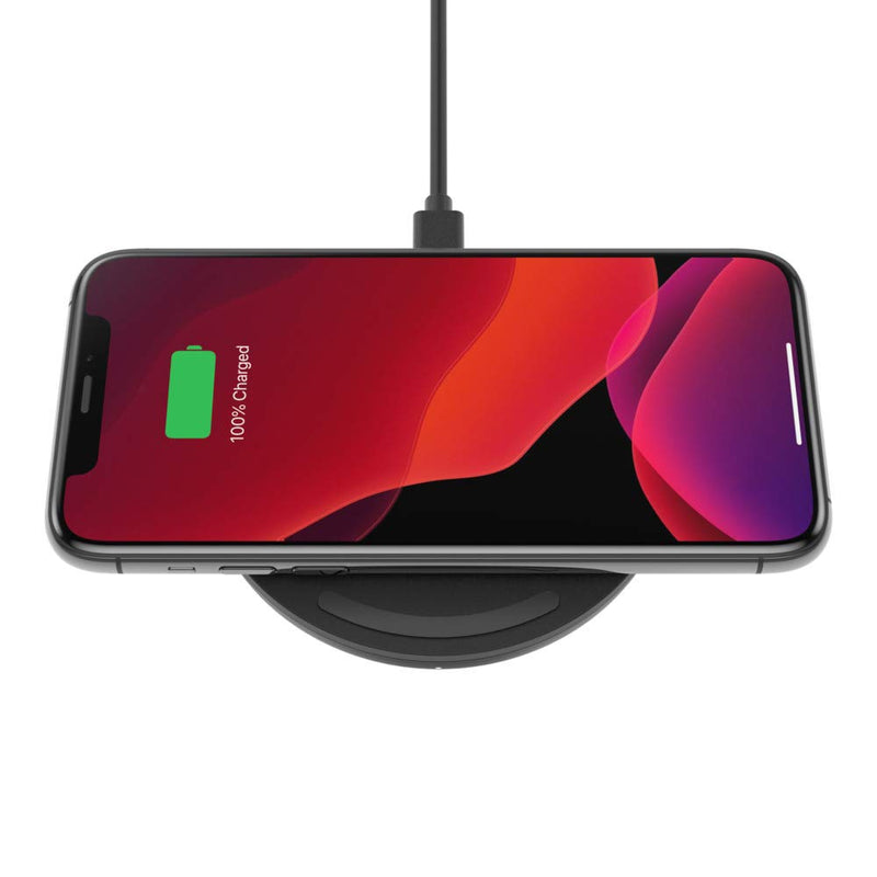 Belkin Wireless Charger - Qi-Certified 10W Max Fast Charging Pad - Quick Charge Cordless Flat Charger - Universal Qi Compatibility for iPhone, Samsung Galaxy, AirPods, Google Pixel, and more 1-pack
