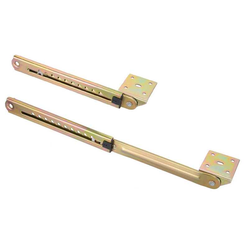 uxcell Pair Double Angle Lifting Rod Desk 10 Gear Adjusting Hinge Bracket 250mm Length