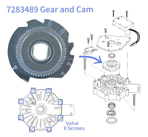 Cam and Gear 7283489 for Water Softeners,High Flow Water Softeners Parts