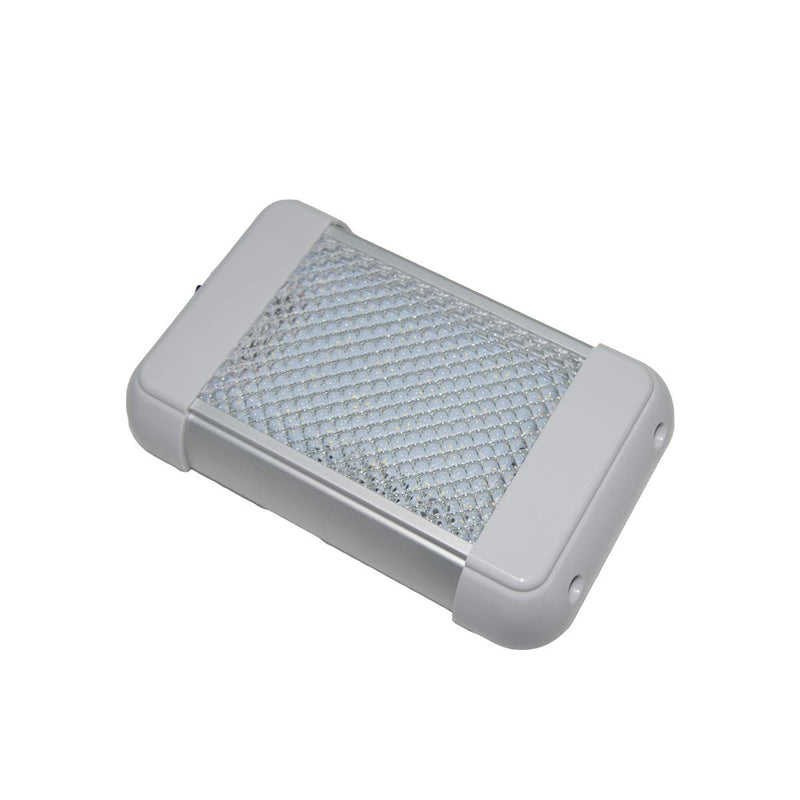 LED Dome Light 6.3" x 3.9" Compact-Size 6000K Cool-White Even Diffused Beam, High Light-Output Low Ampere Draw, 12V-24V DC, On/Off Rocker Switch for Boat, Truck, RV & Utility Vehicles, 1-Pack 6.3" x 3.9"