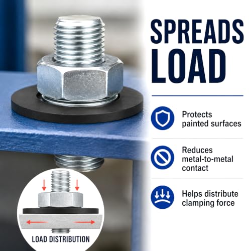 1/4" ID x 1-1/2" OD x 1/16" EPDM Rubber Flat Fender Washers, Non-Conductive Washers for Electrical Panels, Control Cabinets, Junction Boxes & Equipment Enclosures (10 Pack) 10