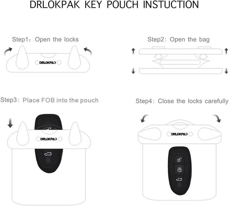 2Pack Waterproof Car Key FOB Case Floating Wallet Pouch for Remote Keys ID Credit Card Cash Money Submersible Dry Bag Holder with Adjustable Lanyard, IPX8 Waterproof, Clear TPU Material