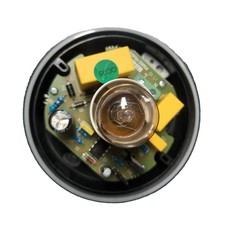 Waterproof Warning Light Signal Flash Alarm Lamp with Installation Accessories for Automatic Sliding Swing Gate Opener System with Yellow Cover(110 V AC) LPH110