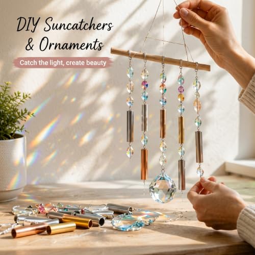 Yaocom Mixed Metal Tubing Cutoffs, Brass Steel Aluminum for DIY Jewelry