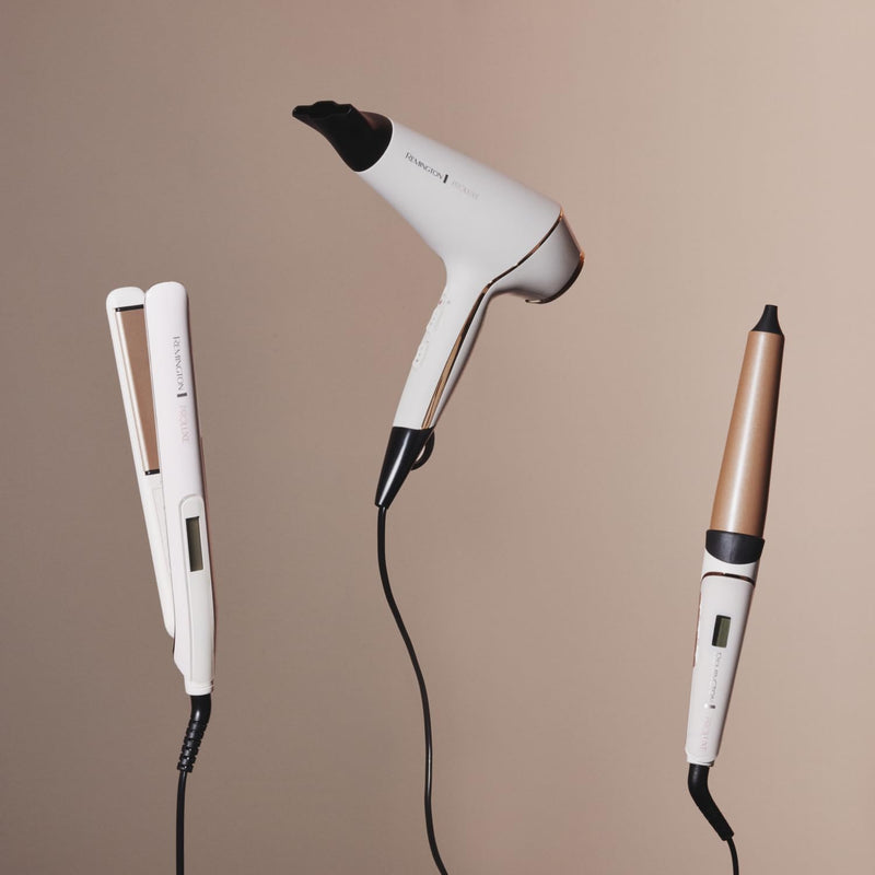 Remington PROluxe Curling Wand (25mm-38mm Barrel, Grip Tech Coating, OPTIheat Technology for Long-Lasting Results, PRO+ 185°C Setting for Healthier Styling, Fast 30 Second Heat Up, 120°C-210°C) CI91X1 Rose Gold Pack of 1 Single