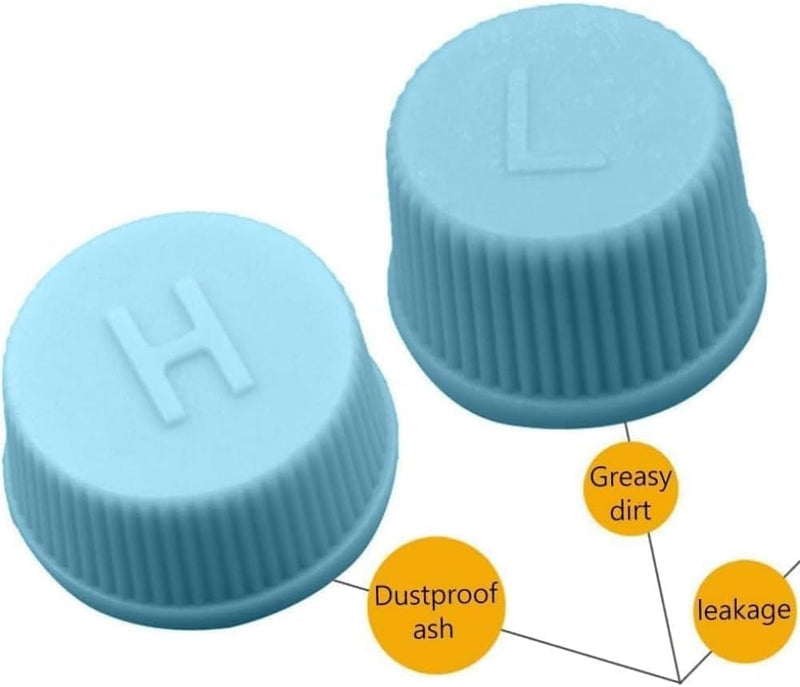 2Pcs High and Low Pressure AC Port Caps, Automotive Air Conditioning Service Kit with Secure Seal Design, Charging Port Covers for Car AC System Maintenance