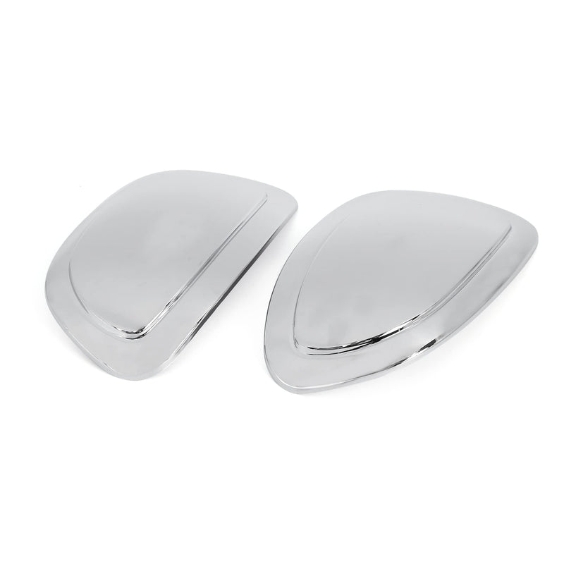 X AUTOHAUX Pair New Exterior Rear View Mirror Housing Door Wing Mirror Covering Cap for GMC Sierra 1999-2006 Silver Tone
