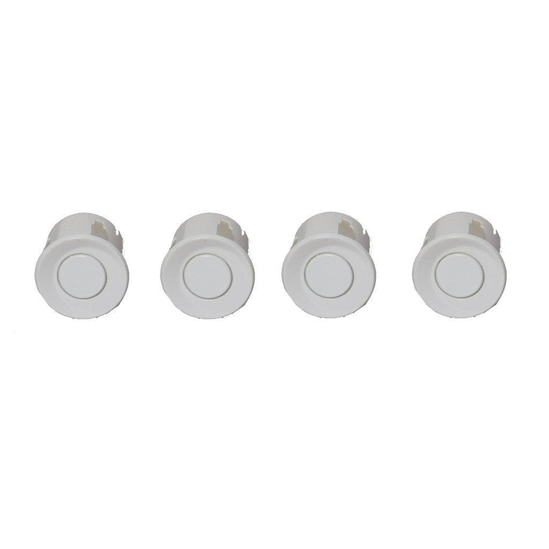 EKYLIN Car Auto Vehicle Reverse Backup Sensors System with 4 Parking Sensors Distance Detection + LED Distance Display + Sound Warning (White Color)