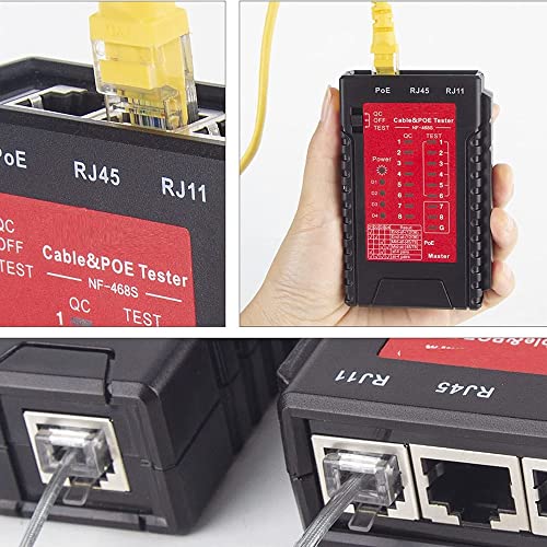 Network Cable Tester, Ethernet Tester, Cable Mapper, Continuity Tester Red
